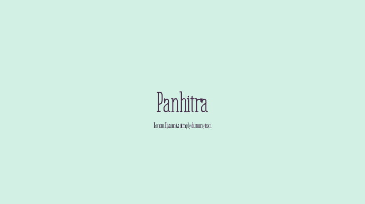 Panhitra Font