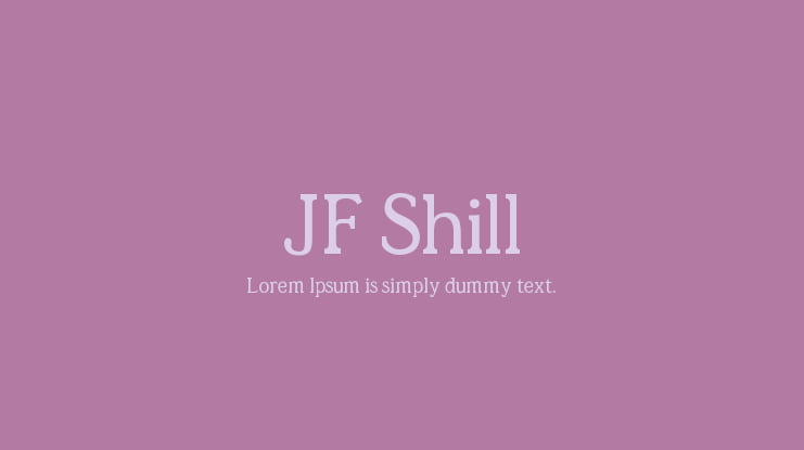 JF Shill Font Family