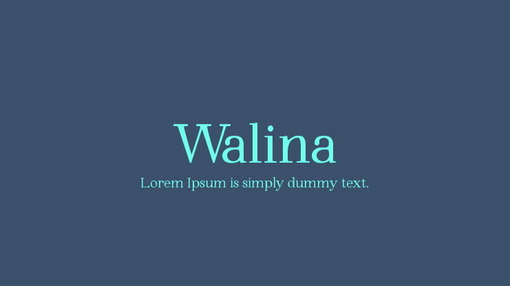 Walina Font Family