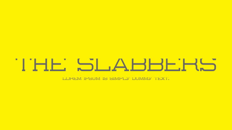 The Slabbers Font