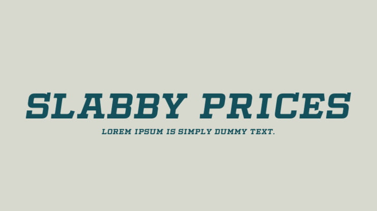 Slabby Prices Font Family