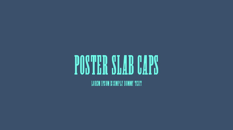 Poster Slab Caps Font