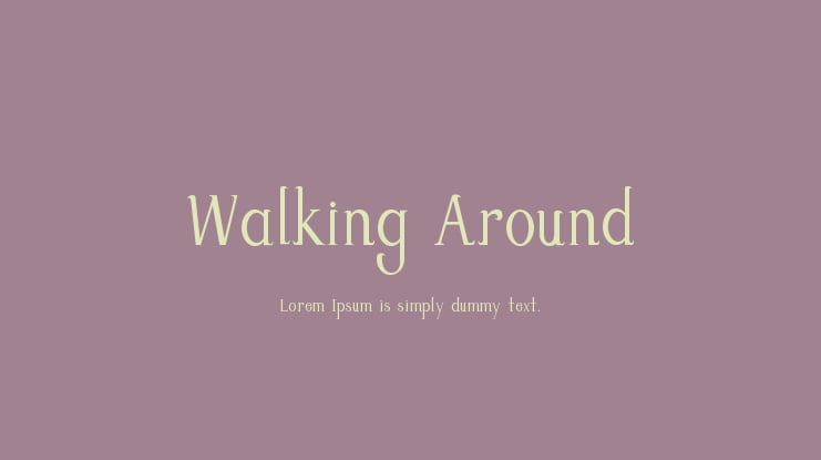 Walking Around Font