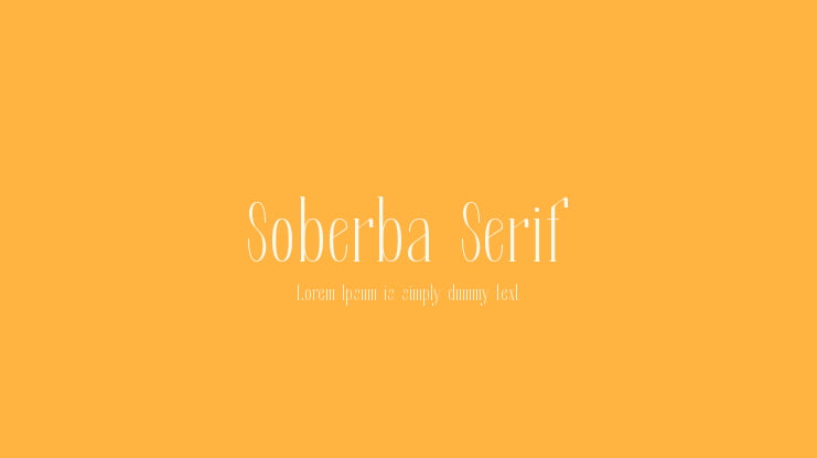 Soberba Serif Font