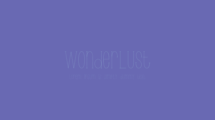 Wonderlust Font