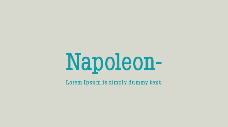 Napoleon- Font Family