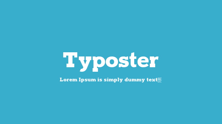 Typoster Font Family