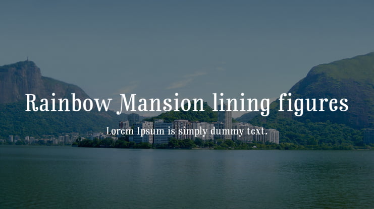 Rainbow Mansion lining figures Font Family