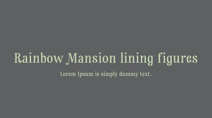 Rainbow Mansion lining figures Font Family