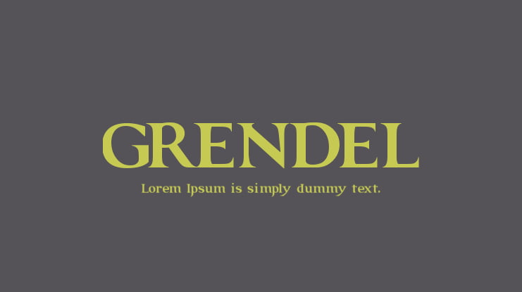 GRENDEL Font