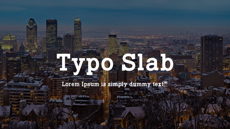 Typo Slab Font Family