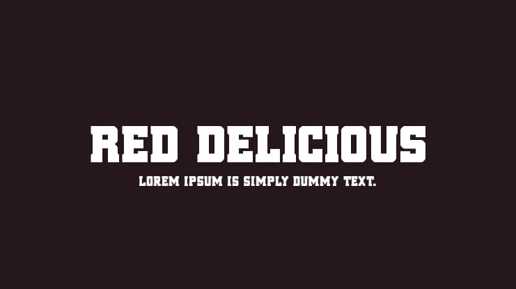 Red Delicious Font Family