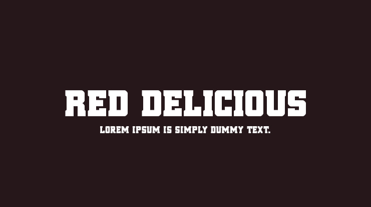 Red Delicious Font Family