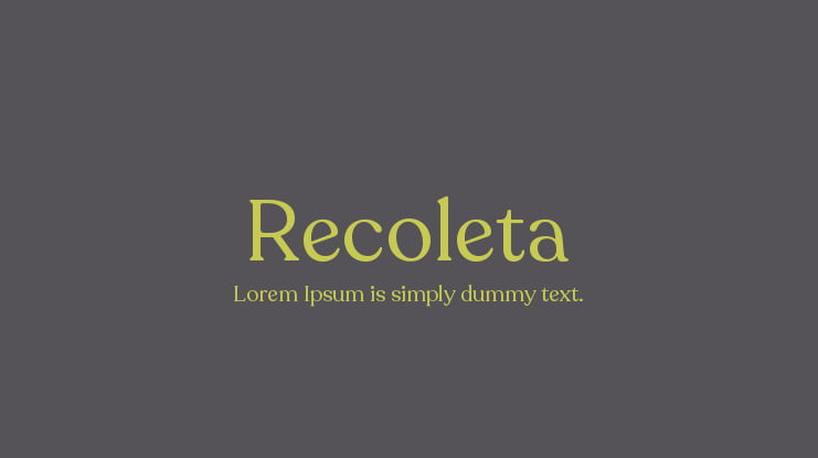 Recoleta Font