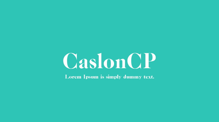CaslonCP Font Family