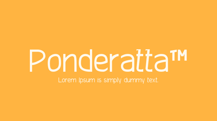 Ponderatta™ Font