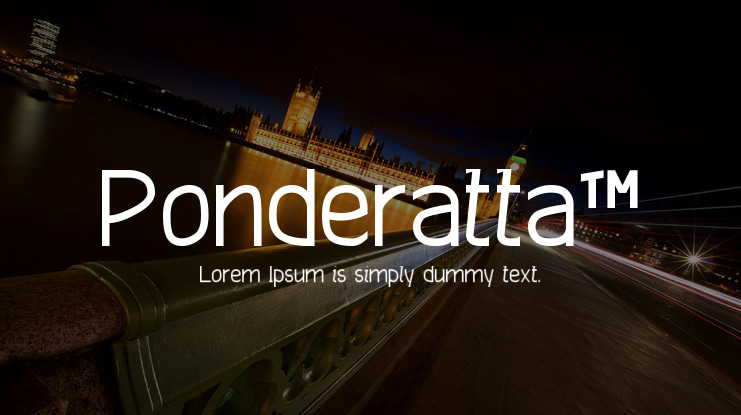 Ponderatta™ Font