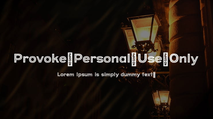 Provoke-Personal-Use-Only Font