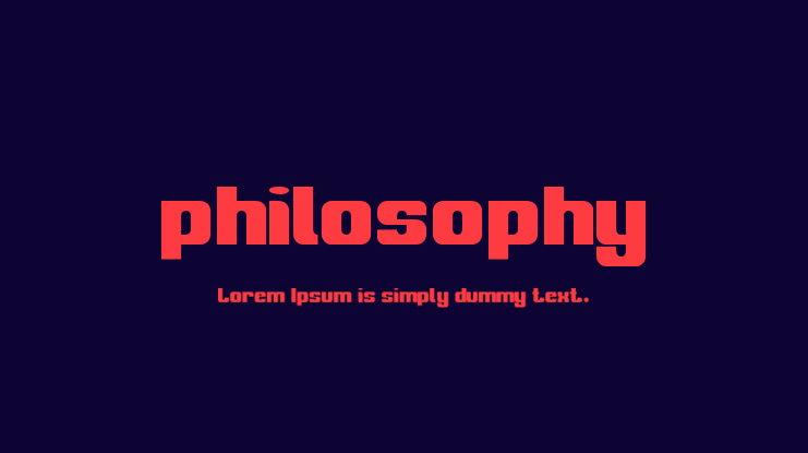 philosophy Font