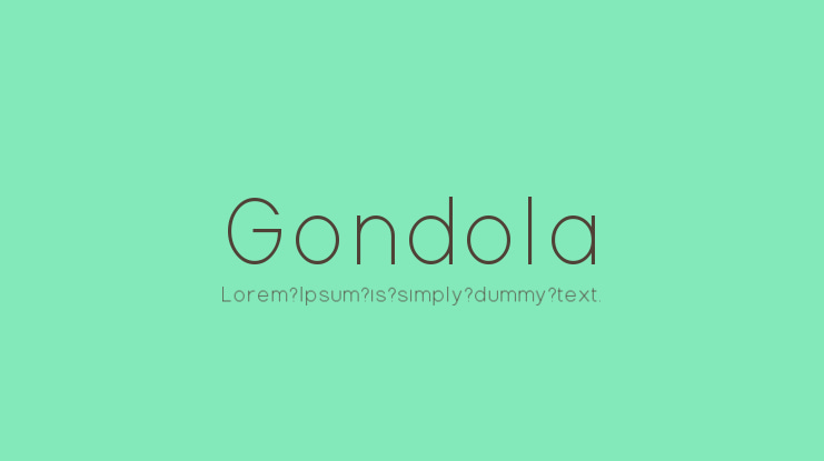 Gondola Font