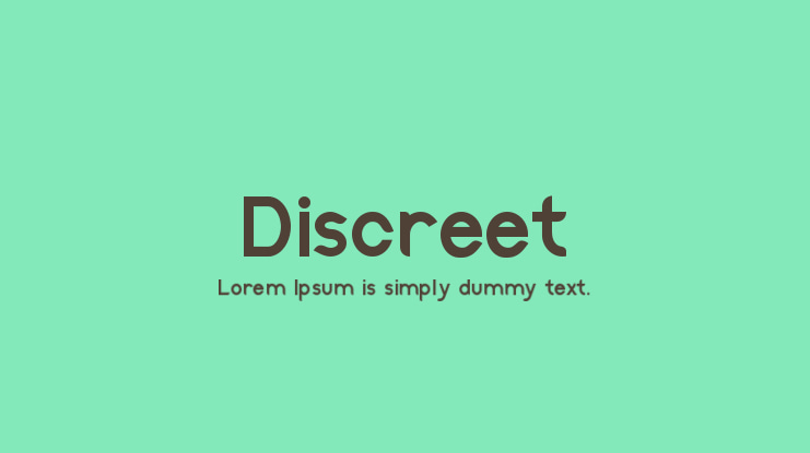 Discreet Font Family