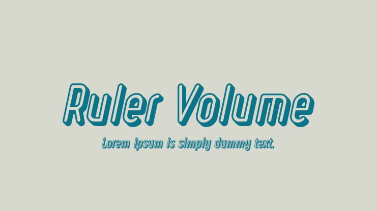 Ruler Volume Font Family