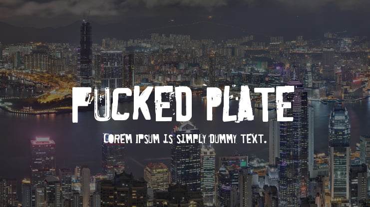 Fucked Plate Font