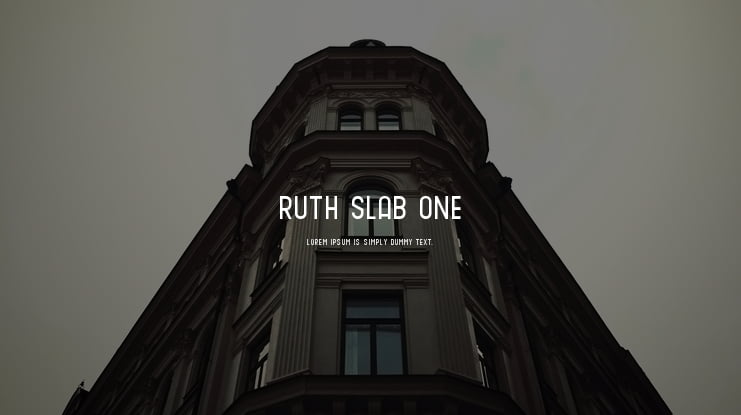 Ruth Slab One Font