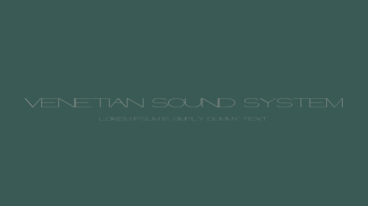 Venetian Sound System Font