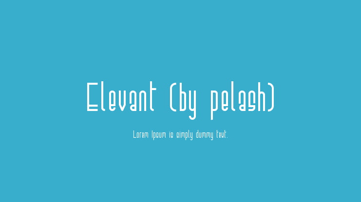 Elevant (by pelash) Font Family