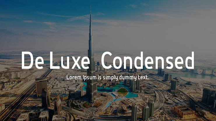 De Luxe  Condensed Font Family