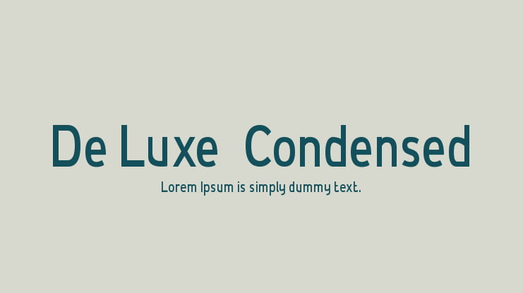 De Luxe  Condensed Font Family