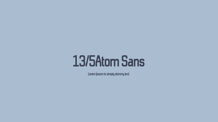 13/5Atom Sans Font