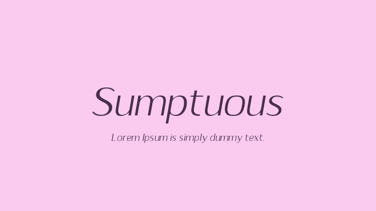 Sumptuous Font Family