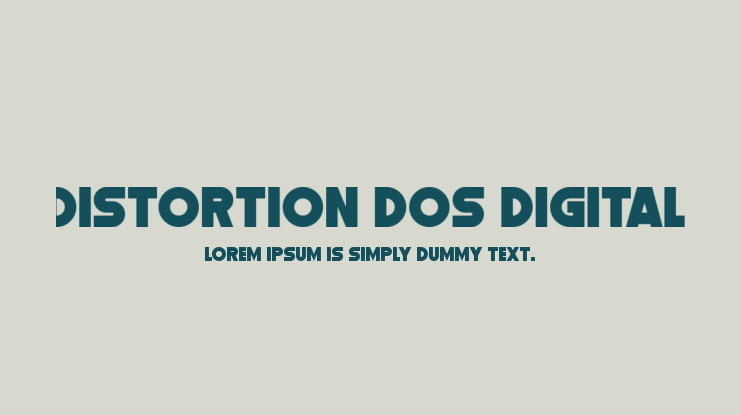Distortion Dos Digital Font