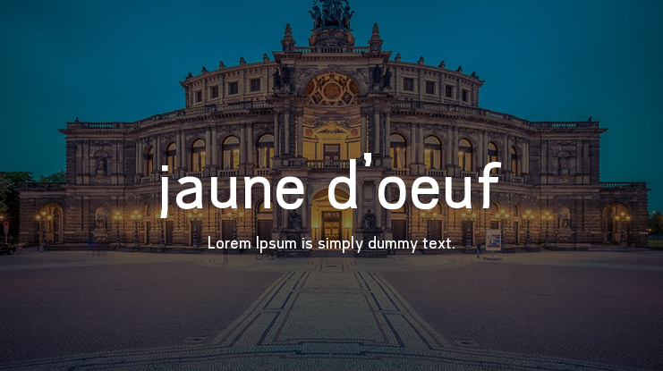 jaune d'oeuf Font Family