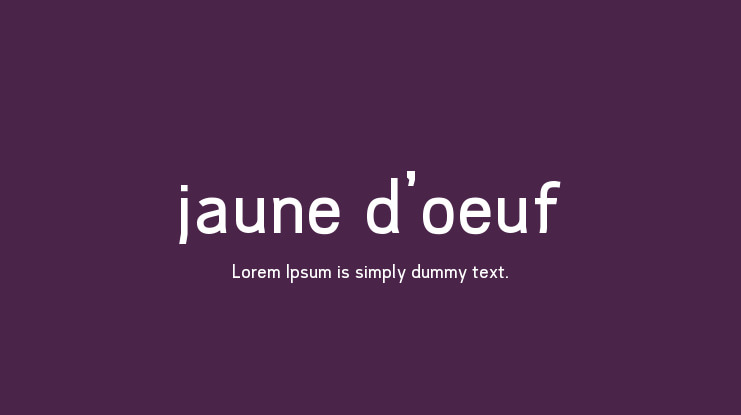 jaune d'oeuf Font Family