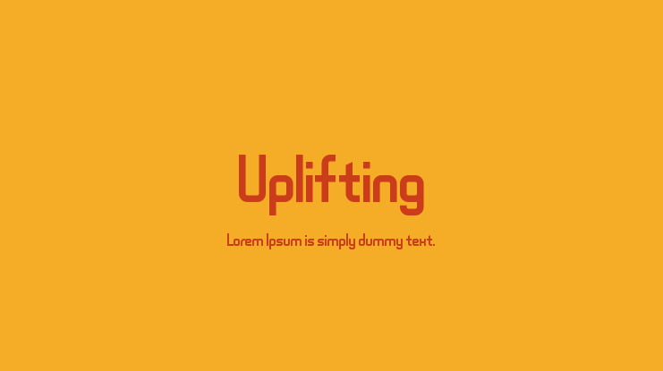 Uplifting Font