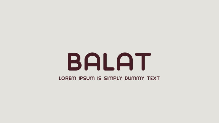 Balat Font Family