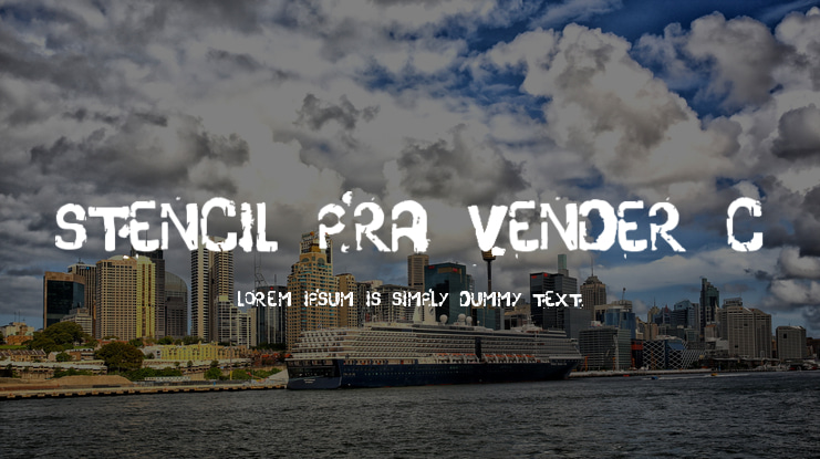 Stencil Pra Vender C Font