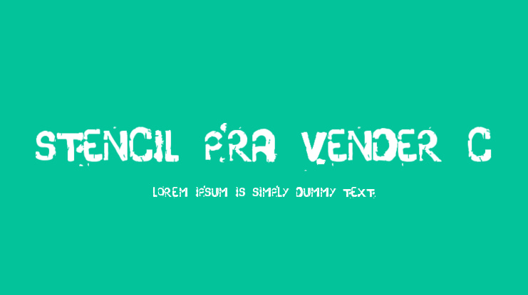 Stencil Pra Vender C Font