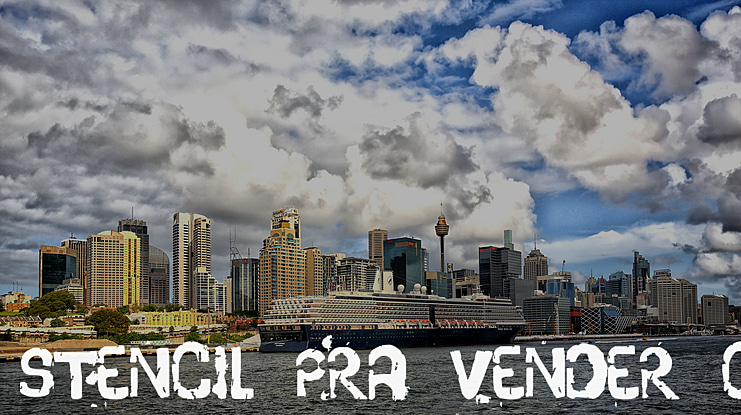 Stencil Pra Vender C Font