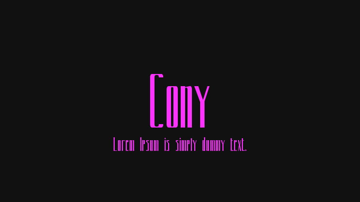 Cony Font Family