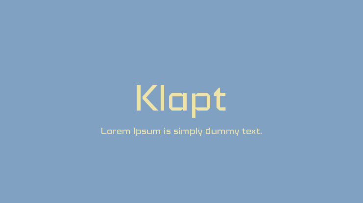 Klapt Font Family