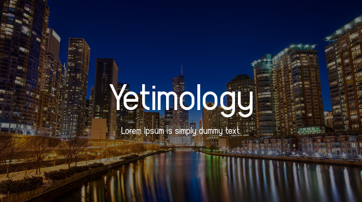 Yetimology Font