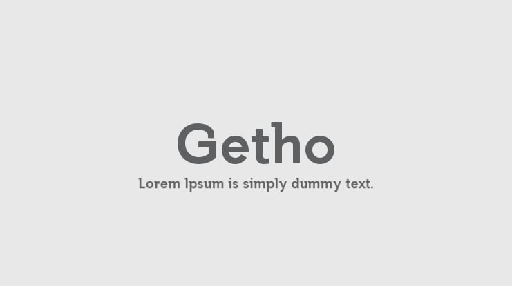 Getho Font Family