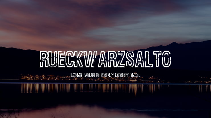 Rueckwarzsalto Font