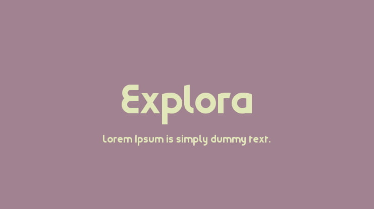 Explora Font