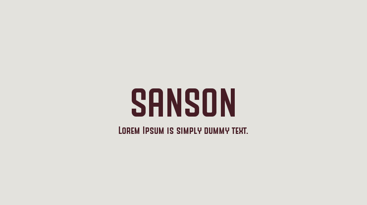 SANSON Font