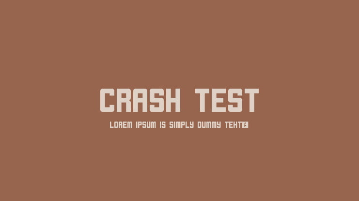 Crash Test Font